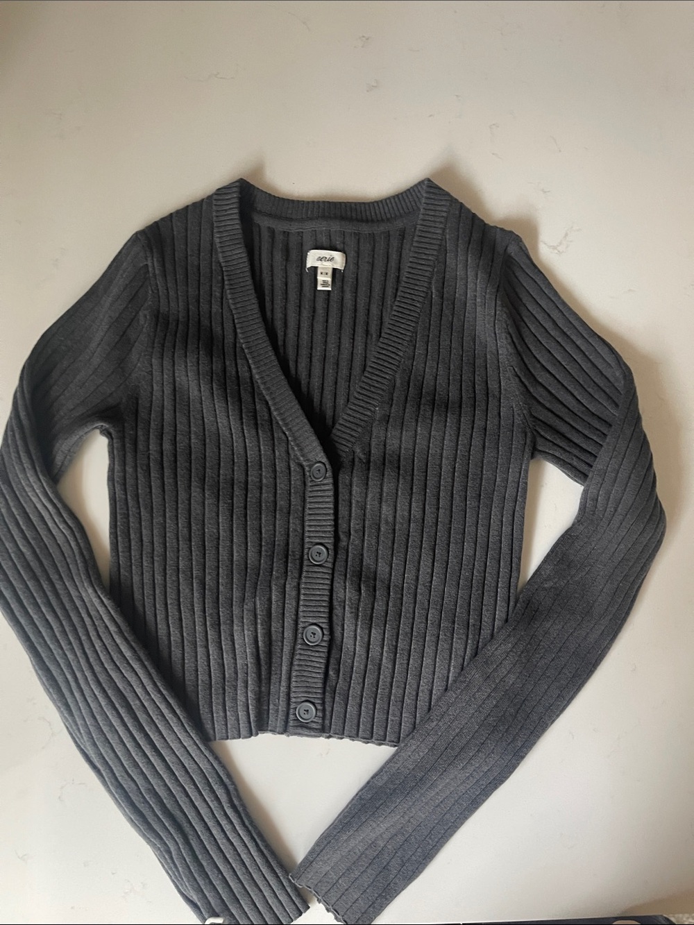 Aerie smoked grey cardigan